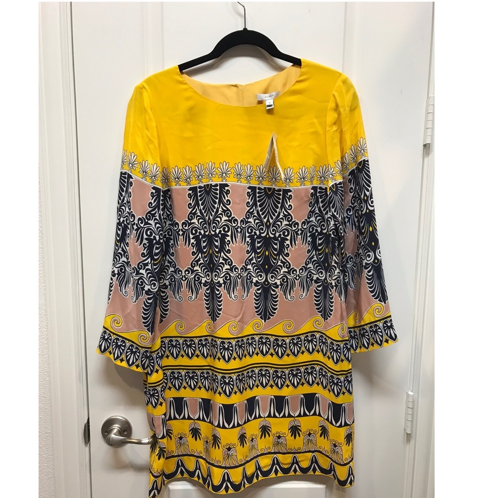 JCrew Jules Scroll Print Silk Dress